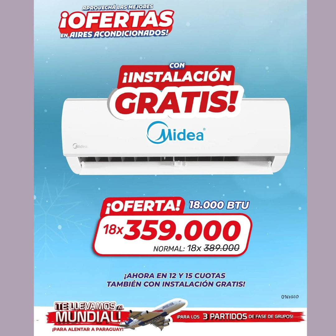 Aire Acondicionado a cuotas con instalación gratis+ sorteos exclusivos!!